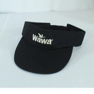 Wawa Employee Embroidered Logo Strapback Visor Cap Hat Black